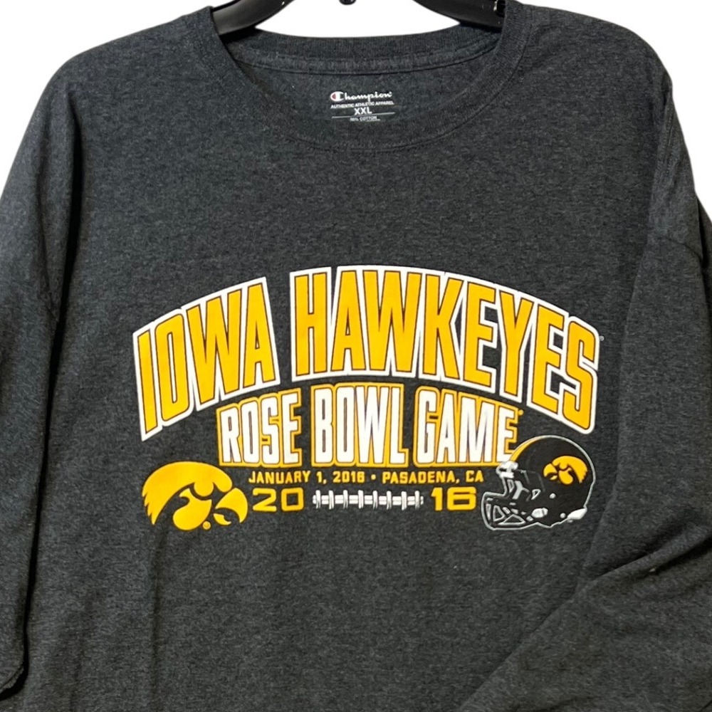 Champion Iowa Hawkeyes Rose Bowl Game‎ 2019 Long Sleeve XXL T Shirt J4